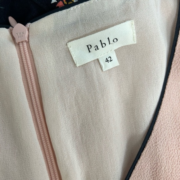 Anthropologie Pablo Light Pink Vneck Short Sleeve Dress size 42 NWOT - Picture 8 of 8